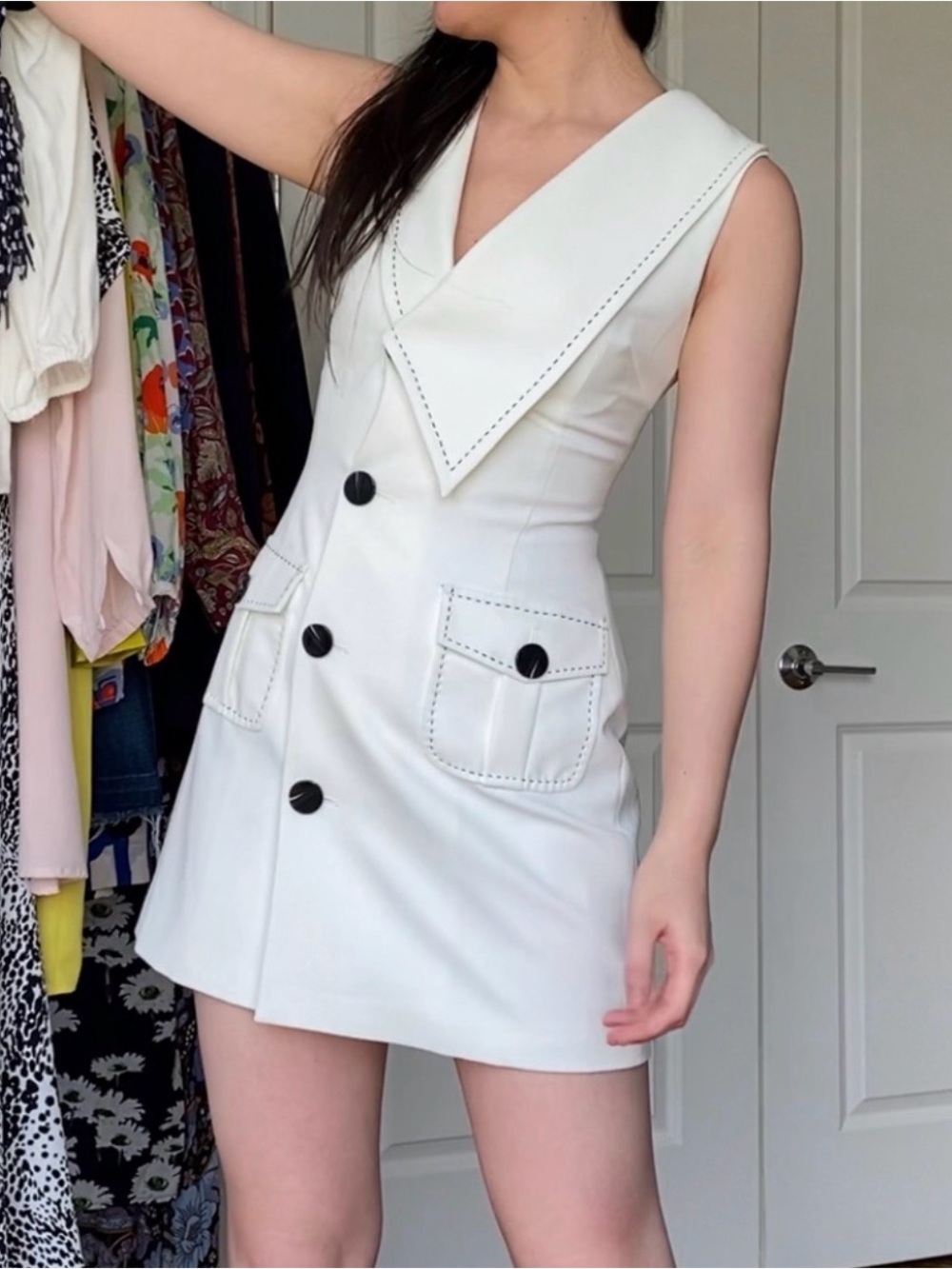 J.ING White Sailor Dress XS - Picture 3 of 6